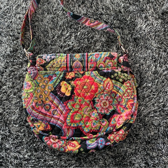 Vera Bradley Crossbody Bag Cottagecore Floral Boho Quilted Hippie Colourful Hobo - Picture 7 of 10